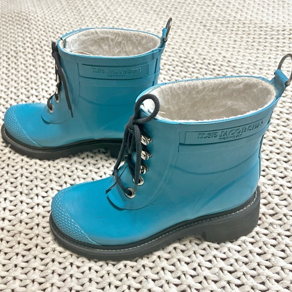 Ilse Jacobsen Hornbaek Blue Short Rubber Boots 36 - Picture 2 of 9